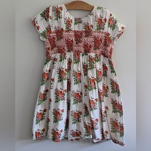 Pink Chicken Smocking Detail Dress